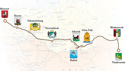 Map of itinerary